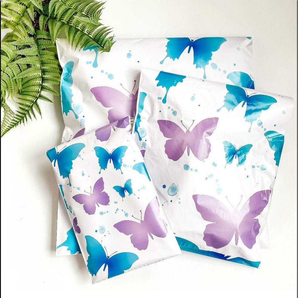 25 6X9 Poly Mailers Butterfly Flat Shipping Envelopes PRICE IS FIRM - Picture 8 of 8